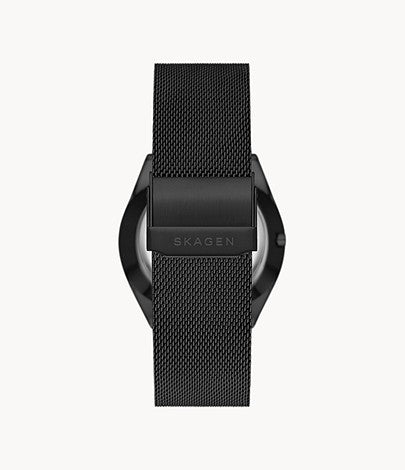 Skagen Grenen Solar-Powered Midnight Stainless Steel Mesh Watch W12682