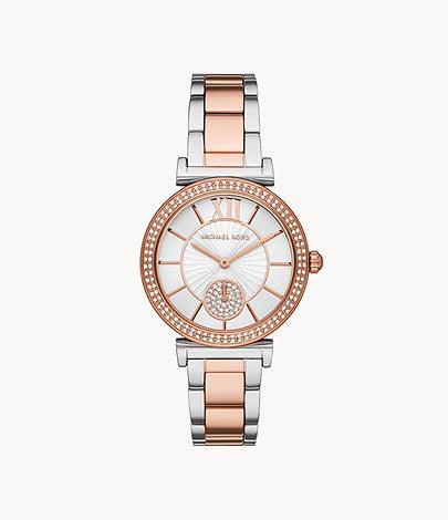 Michael Kors Abbey Three-Hand Two-Tone Stainless Steel Watch W12695