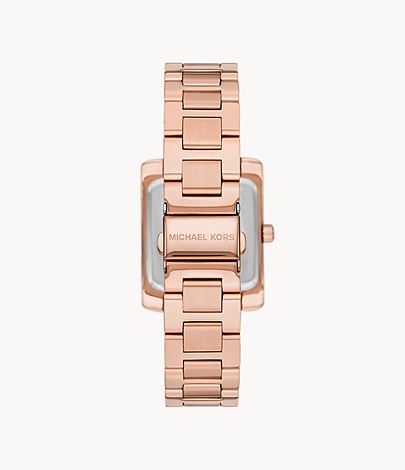 Michael Kors Emery Three-Hand Rose Gold-Tone Stainless Steel Watch W12700