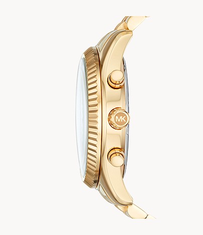 Michael Kors Lexington Chronograph Gold-Tone Stainless Steel Watch W12715