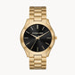 Michael Kors Men's Slim Runway Gold-Tone Watch W12717