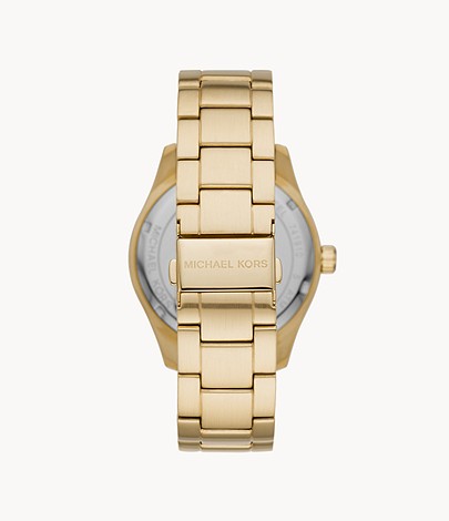 Michael Kors Layton Three-Hand Gold-Tone Stainless Steel Watch W12718