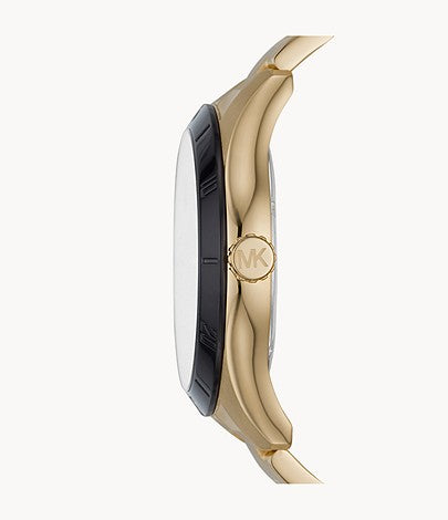 Michael Kors Layton Three-Hand Gold-Tone Stainless Steel Watch W12718