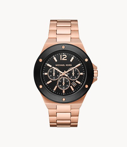 Michael Kors Lennox Chronograph Rose Gold-Tone Stainless Steel Watch W12720