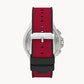 Michael Kors Lennox Chronograph Black and Red Nylon Watch W12721