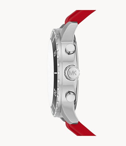 Michael Kors Chronograph Red Silicone Watch W12725