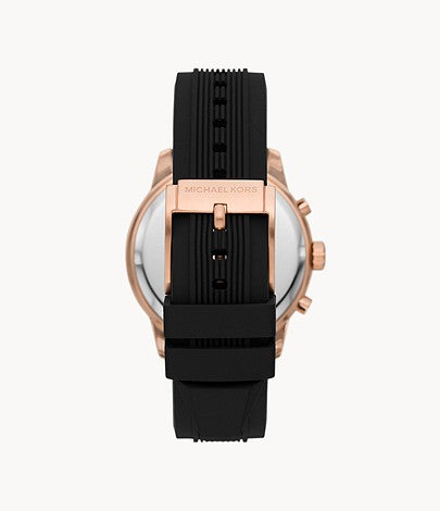 Michael Kors Chronograph Black Silicone Watch W12726
