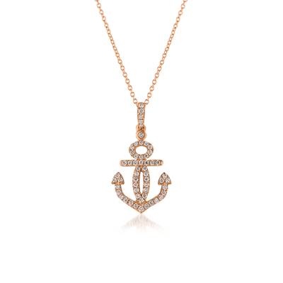 14K Strawberry Gold® Pendant with Vanilla Diamonds® 1/3 cts. ZULY4 | P11250