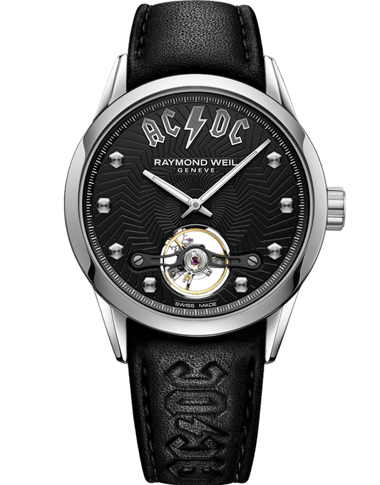 Freelancer AC/DC Limited Edition Men's Automatic Black Leather Watch, 42mm 2780-STC-ACDC1 | W10077
