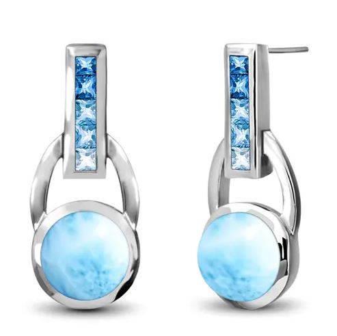 Aqua Larimar Earrings EAQUA01 | D07136