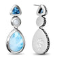 Azure Pear Larimar Earrings EAZUR0P-00 | D07307