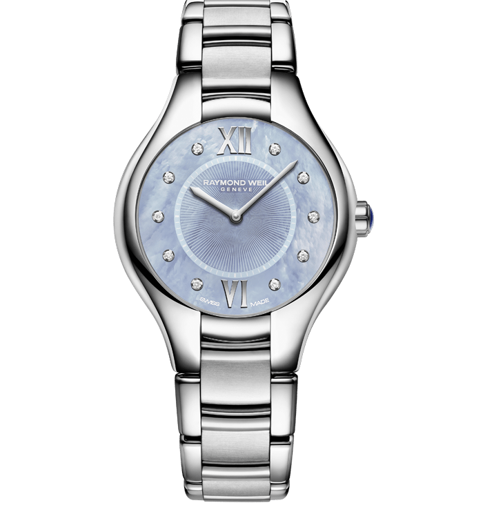 Noemia Ladies Quartz Stainless Steel Blue Dial Diamond Watch 5132-ST-00955 | W09045