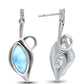 Calla Larimar Earrings ECALL00-00 | D07462