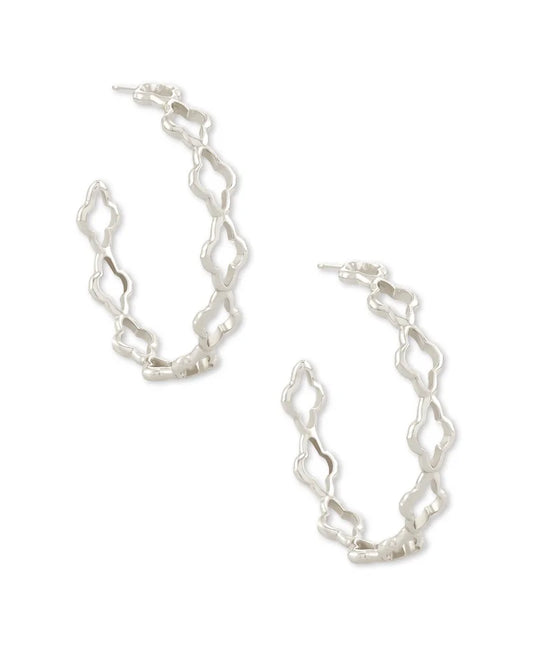 Abbie Hoop Earrings in Silver | 4217719475