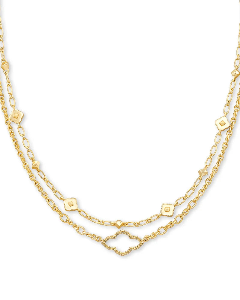 Abbie Multi Strand Necklace in Gold | 4217719480