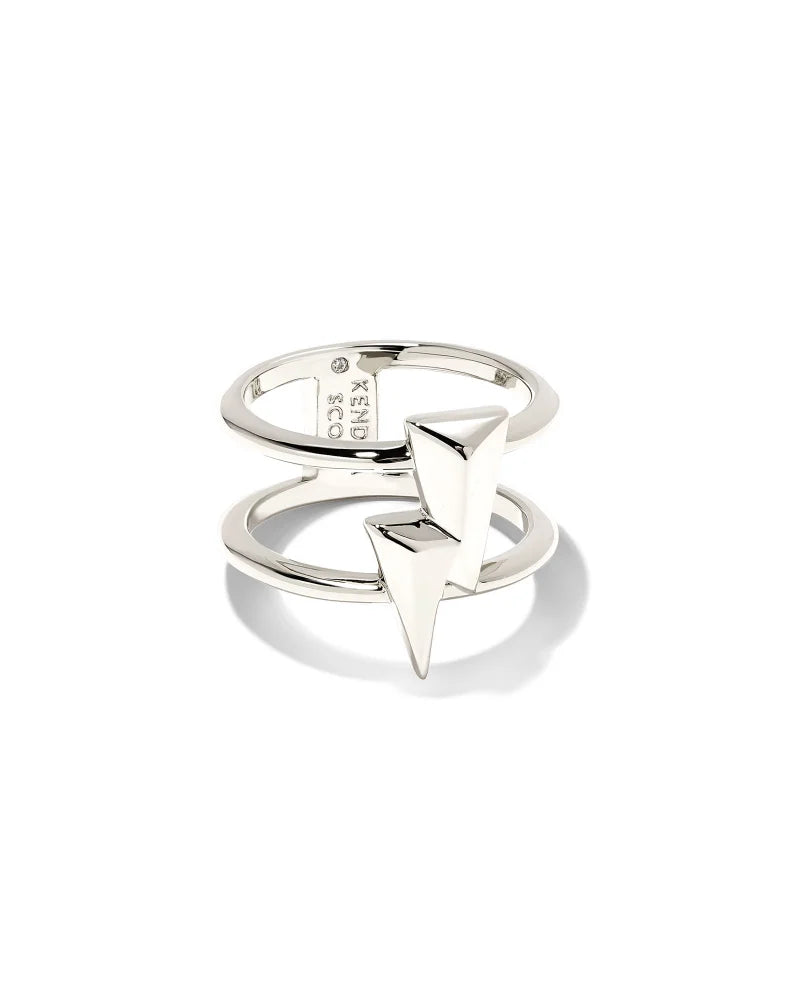 Bolt Double Band Ring in Silver | 9608801862