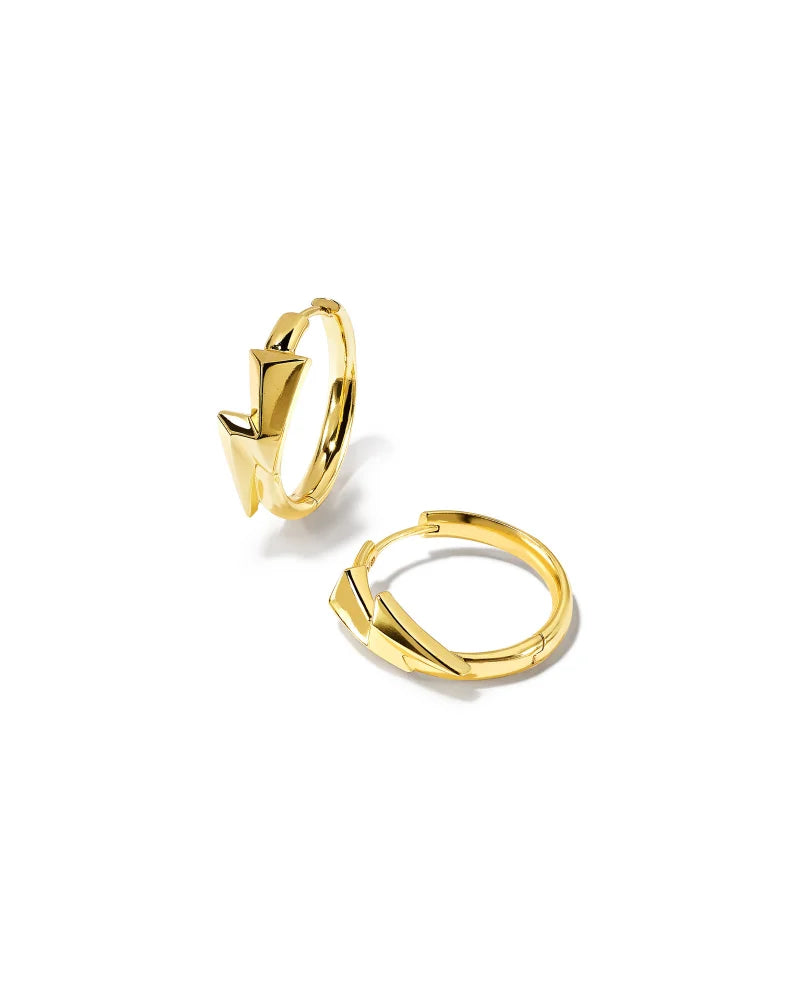Bolt Huggie Earrings in Gold | 9608801865