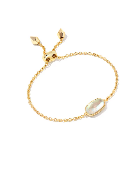 Elaina Gold Adjustable Chain Bracelet in Dichroic Glass | 4217716751