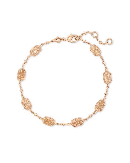 Emilie Rose Gold Chain Bracelet in Sand Drusy | 4217718152