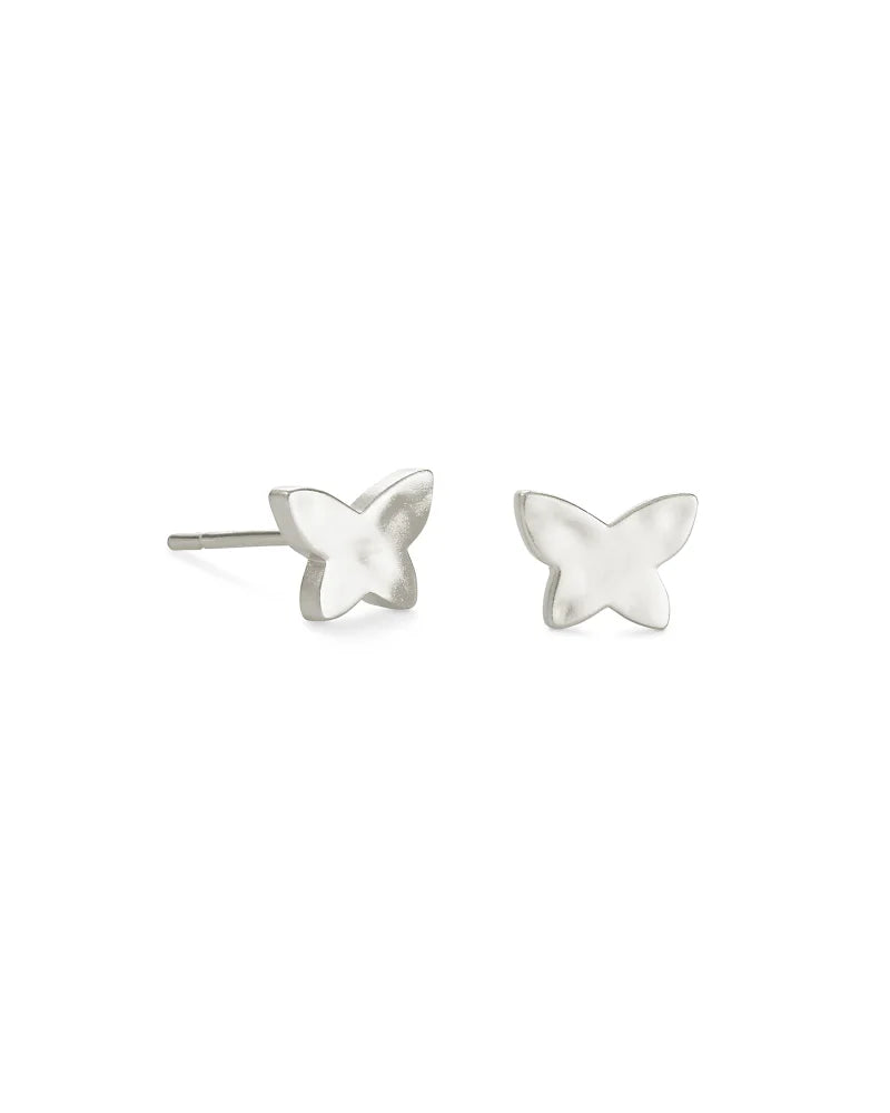 Lillia Butterfly Stud Earrings in Silver | 4217719078