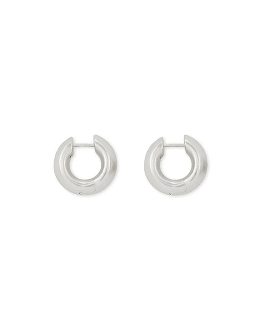 Mikki Huggie Earrings in Silver | 4217709049