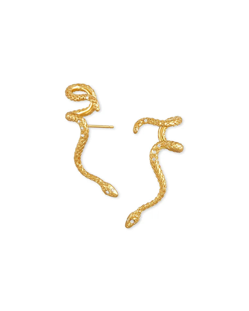 Phoenix Ear Climber Earrings in Vintage Gold | 4217707124