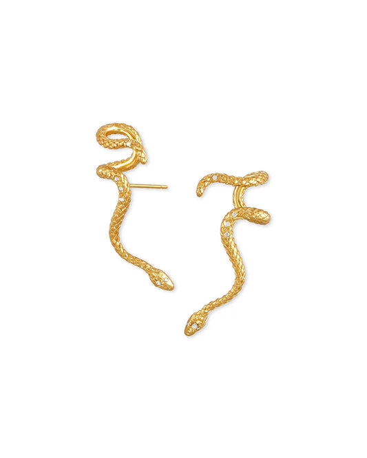 Phoenix Ear Climber Earrings in Vintage Gold | 4217707124