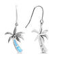 Palm Tree Larimar Earrings EPALM | D06165