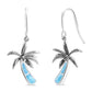 Palm Tree Larimar Earrings EPALM | D06165