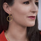 Alor Yellow Cable Double Hoop Drop Earrings 03-37-9623-0 | D04654
