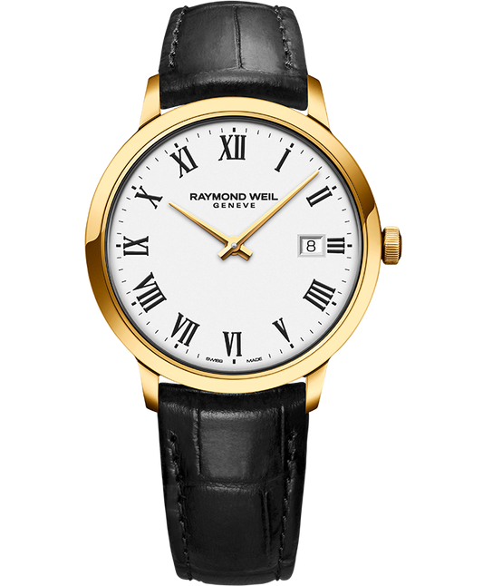Toccata Men's Classic PVD Gold White Dial Quartz Watch, 39mm 5485-PC-00300